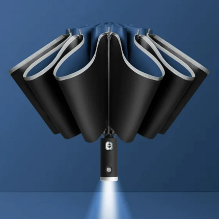 Rain Umbrella with LED Light, Automatic Open Close Umbrella – image 9