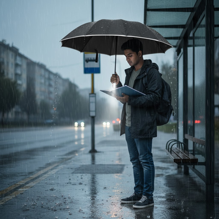 Rain Umbrella with LED Light – image 4