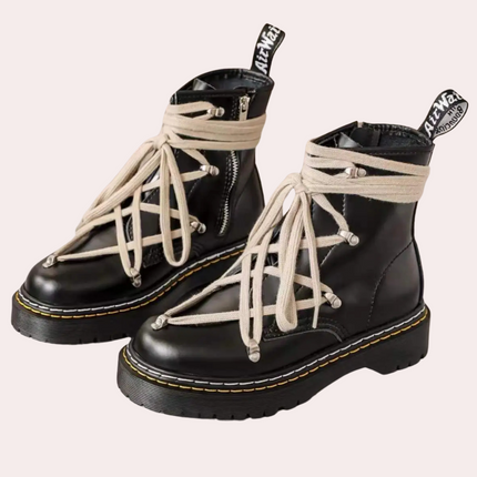 Black Boots for Men, Mens Leather Boots with Rubber Sole, Mens Dress Boots for Casual and Smart Outfits