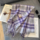 Cashmere Scarf for Women, Plaid Winter Scarf in British Check, Oversized Blanket Scarf, Pashmina Shawl Wrap