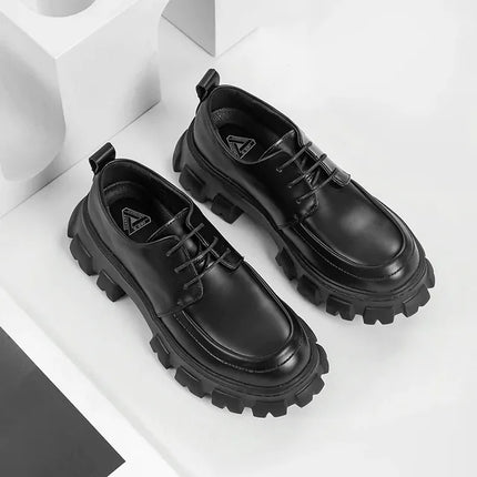 Mens Shoes Derby Style, Black Dress Shoes Slip On in Vegan PU – image 7