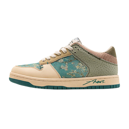 Mens Sneakers, Floral Sneakers for Women with Almond Blossom Print, Mens Casual Shoes with Non Slip Sole