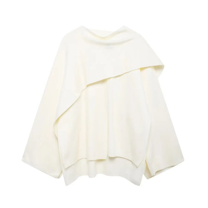 Womens Poncho with Loose Fit, Ladies Winter Clothing – image 12