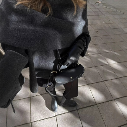 Winter Ponchos for Women, Asymmetrical Poncho Cape – image 5