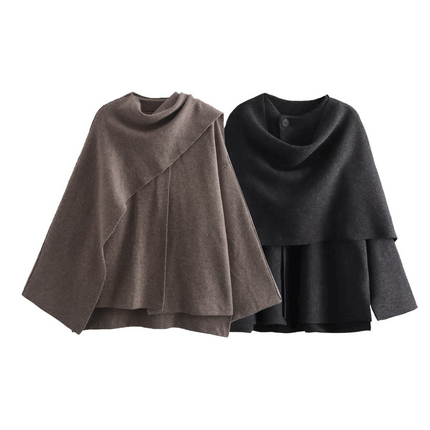 Asymmetrical Poncho Cape – image 8