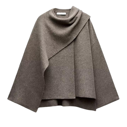 Winter Ponchos for Women, Asymmetrical Poncho Cape, Womens Poncho with Loose Fit, Ladies Winter Clothing