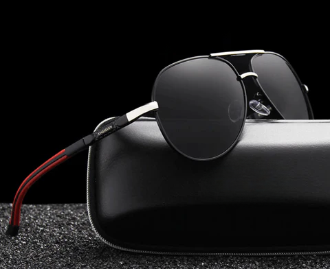 Mens Sunglasses Polarized, UV400 Sunglasses for Men, Retro Mens Shades with Metal Frame