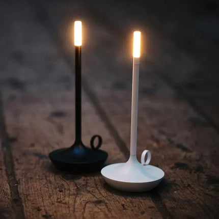 Cordless Table Lamp, Small Battery Powered Lamp in Aluminum – image 11