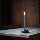 Cordless Table Lamp, Small Battery Powered Lamp in Aluminum – image 9