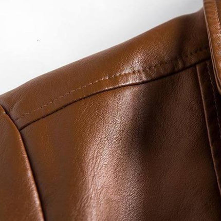 Mens Blazer in Genuine Lambskin, Lamb Leather Jacket with Two Button Closure and Lining – image 6