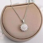 Sunflower Necklaces for Women, Sterling Silver Necklace with Flower Pendant
