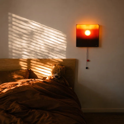 Artistic Sunset Wall Light with Cordless Design | Adjustable Brightness for Cozy Ambient Illumination