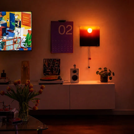 Artistic Sunset Wall Light with Cordless Design | Adjustable Brightness for Cozy Ambient Illumination