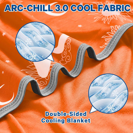 Cozy Comfort | Cooling Blanket with Double-Sided Fabric | Lightweight Summer Blanket for Hot Sleepers and Travel
