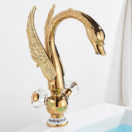 Bathroom Faucet, Single Hole Brass Swan Faucet for Basin – image 10