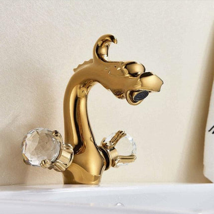 Swan Sink Faucet Bathroom Mixer Taps with Two Handles – image 8