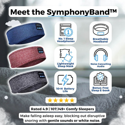 Soft Sleep Headband Headphones to Block Out Snoring and Noise