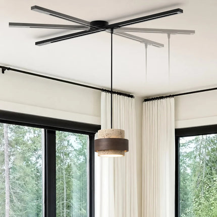 Pendant Light Track, Ceiling Mounted Track for Pendant Lights with 360 Degree Rotating Arms – image 4