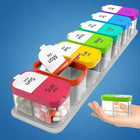 Weekly Pill Organizer 7 Day, Large Weekly Pill Box, BPA Free Moisture Resistant Pill Case for Vitamins and Supplements