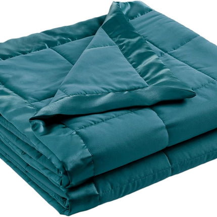 Windom Collection | Down Alternative Blanket with Moisture-Wicking Treatment | Lightweight & Soft Bed Cover for All Seasons, Satin Trim