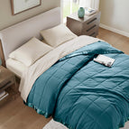 Satin Trim, Teal / Twin