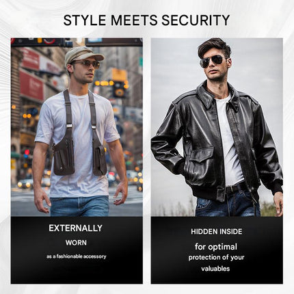 Mens Shoulder Bag, Small Travel Bag for Men – image 4