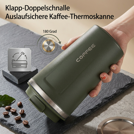 Smart Mug with Temperature Display, Insulated Stainless Steel Tumbler, Coffee Travel Mugs with Leak Proof Lid