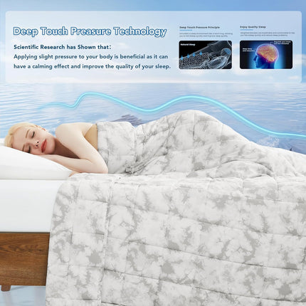 Cozy Comfort | Weighted Blanket with Cooling Microfiber | All-Season Softness for Ultimate Relaxation