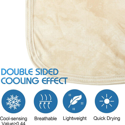 Coastal Comfort | Direct Cooling Throw Blanket with Double-Sided Effect | Lightweight & Breathable for Hot Sleepers