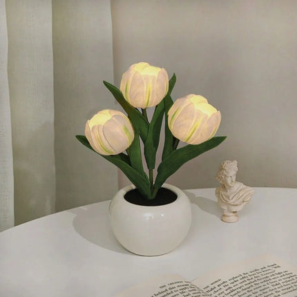 Realistic Tulip Night Light with LED Glow | Decorative Floral Lamp for Ambiance and Relaxation