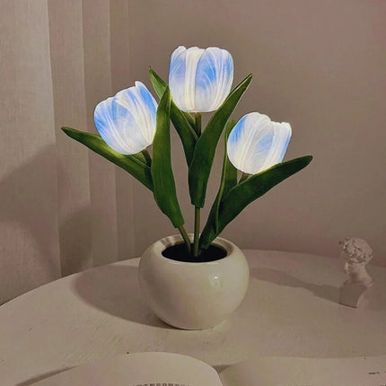Realistic Tulip Night Light with LED Glow | Decorative Floral Lamp for Ambiance and Relaxation
