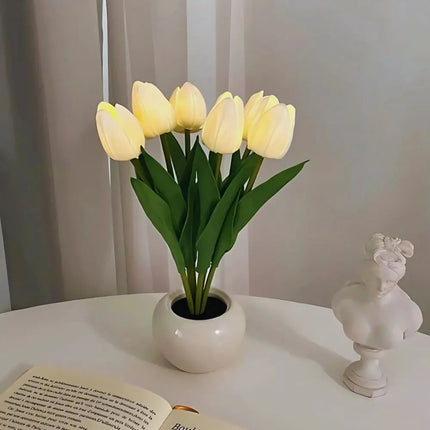 Realistic Tulip Night Light with LED Glow | Decorative Floral Lamp for Ambiance and Relaxation