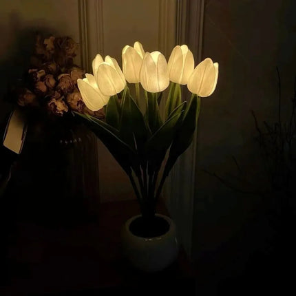 Realistic Tulip Night Light with LED Glow | Decorative Floral Lamp for Ambiance and Relaxation