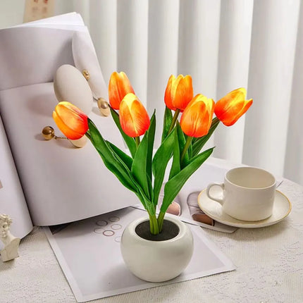 Realistic Tulip Night Light with LED Glow | Decorative Floral Lamp for Ambiance and Relaxation