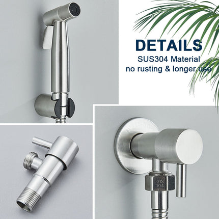 Bidet Toilet Sprayer, Stainless Steel Bidet Sprayer for Toilet with Hose