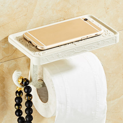 Toilet Paper Holder with Phone Shelf, Wall Mounted Toilet Roll Holder
