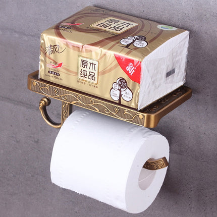 Toilet Paper Holder with Phone Shelf, Wall Mounted Toilet Roll Holder – image 5