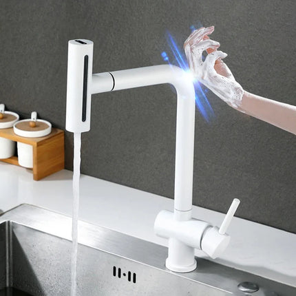 Kitchen Faucet with Sprayer, Pull Down Touch Kitchen Faucet, Stainless Steel Kitchen Sink Faucet with Touchless Sensor