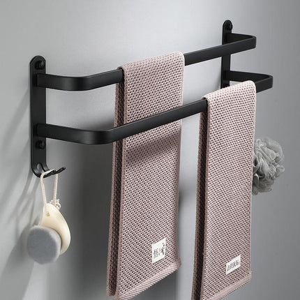 Wall Mounted Towel Rack for Bathroom, Black Towel Bar in 12 16 or 20 Inch