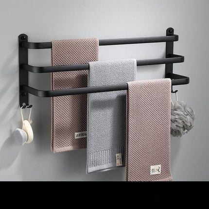 Wall Mounted Towel Rack for Bathroom, Single Double or Three Rod Bath Towel Rack – image 15