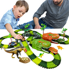 Dinosaur Train Set, Dino Race Track with Train Tracks, Dinosaur Toys for Kids 3 Years and Up