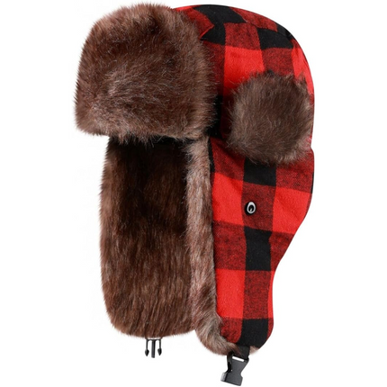 Trapper Hat, Faux Fur Winter Hat with Ear Flaps