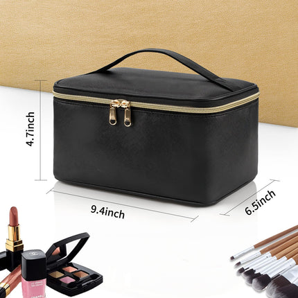 Travel Makeup Organizer with Handle, Large Cosmetic Bag for Brushes and Accessories – image 20