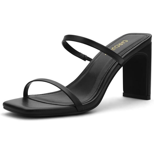 Block Heel Sandals for Women, Slip On Heeled Sandals – image 9