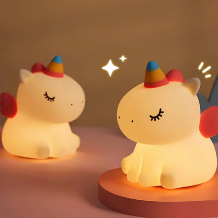 SqueezeBuddies Night Light with Adjustable Brightness | Portable Rechargeable Light for Cozy Bedtime Atmosphere