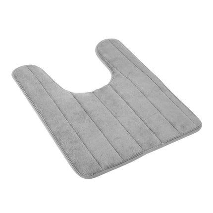 Bathroom Mats, Non Slip Bath Mat, U Shaped Toilet Rug, Quick Dry Bathroom Rug for Toilet, Coral Velvet Toilet Mat