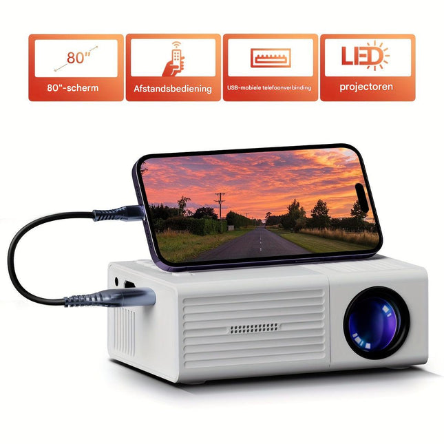 Portable Projector, Mini Projector with HDMI and USB