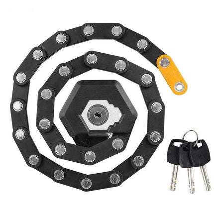 Heavy Duty Bike Lock, Anti Theft Chain Lock with Anti Drill Keyhole
