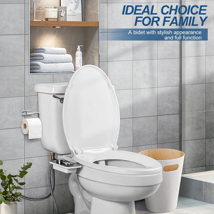 Ultra Thin Self Cleaning Bidet Toilet Seat Attachment, Non Electric