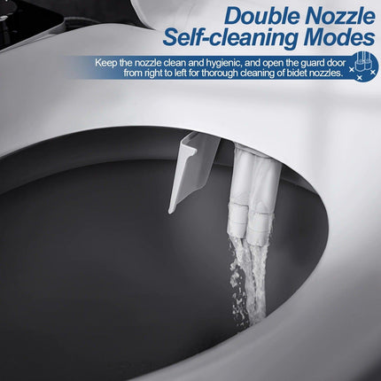 Bidet Attachment for Toilet, Ultra Thin Self Cleaning Bidet Toilet Seat Attachment – image 4